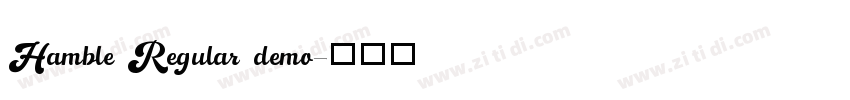 Hamble Regular demo字体转换
